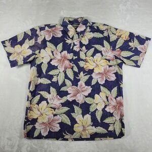 Vintage Reyn Spooner Phil Edwards‎ Button Down Shirt Men's Medium Blue Floral